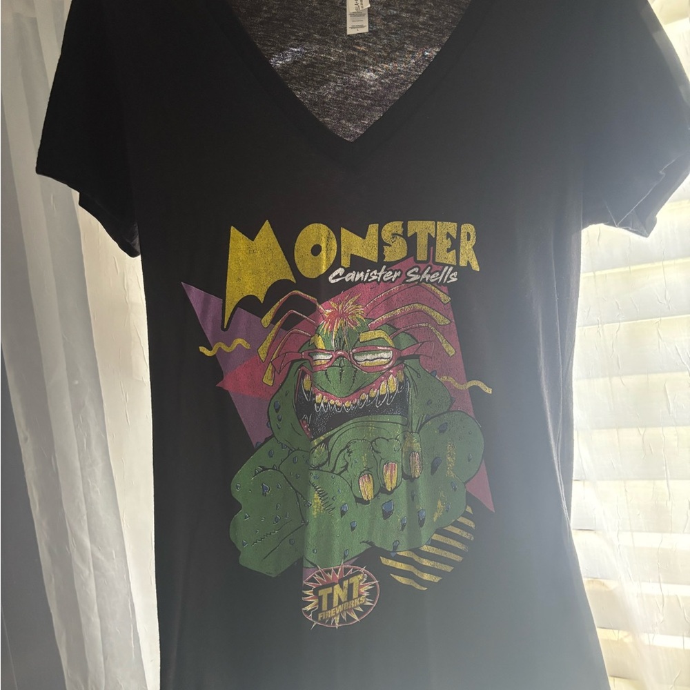 Black Graphic Monster Tee